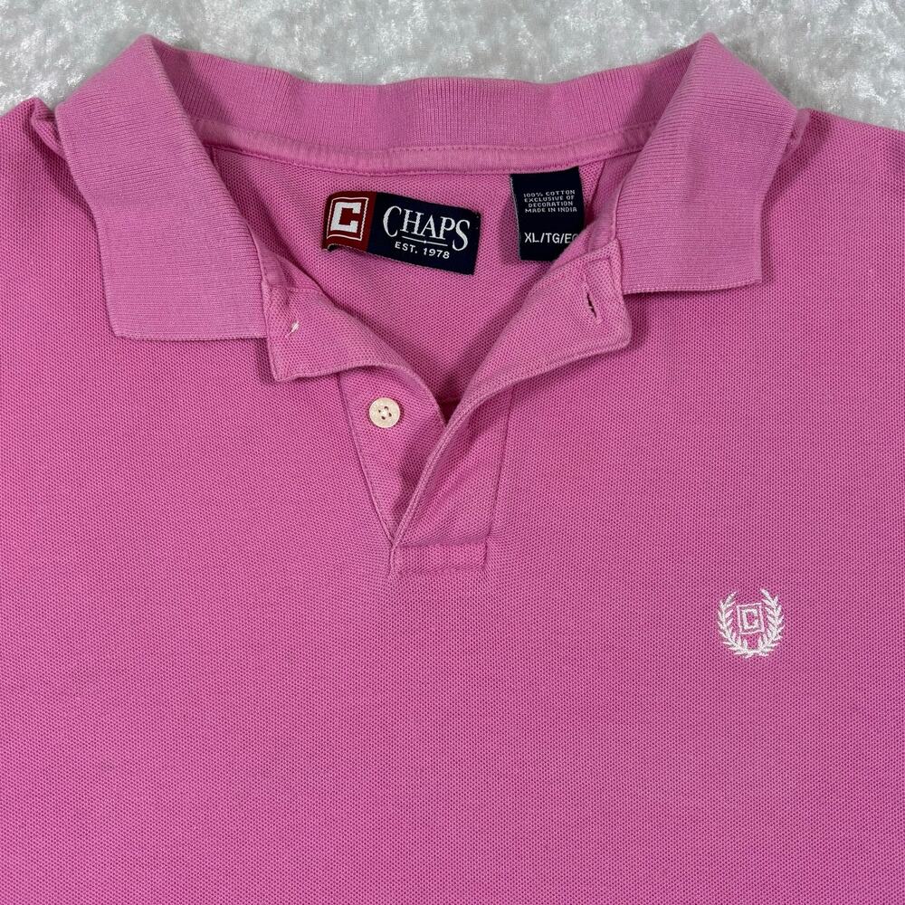 Men’s Pink Chaps Polo Size XL